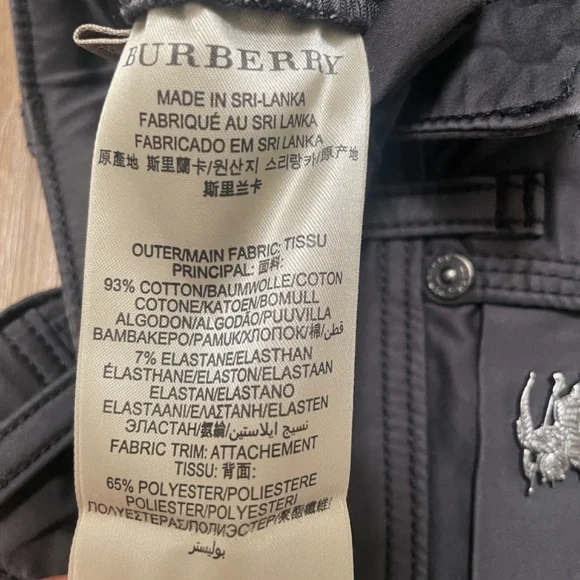 Burberry Bayswater Skinny Zip Pants, Dark Grey, Size 27 - Picture 6 of 10